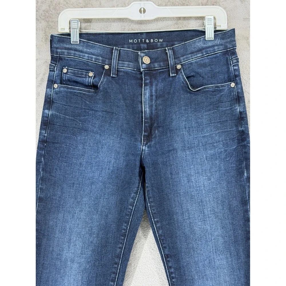Mott & Bow Staple Slim Fit Jeans Mens 30x30 Dark Indigo Blue Stretch Denim Pants
